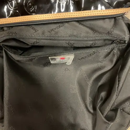 Braccialini Women's Glossy Classic Top Handle Handbag Black Beige One Size