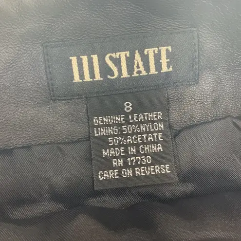 111 State Genuine Leather Pencil Skirt Black Size 8