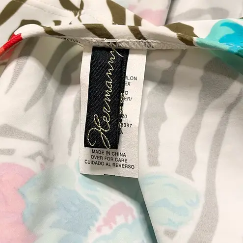 Y2K Hermanny by Vix Tankini Top Swimsuit Swim Halter M Medium 8 Blue