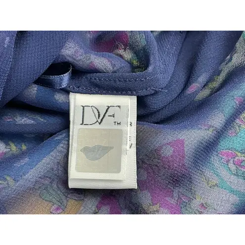 Diane Von Furstenberg  Camila Silk Top Size 2 Multicolor Boho Peasant Blouse thumbnail 8