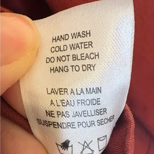 78 & Sunny Rust Red Hooded Utility Jacket Women’s S Minimalist Preppy