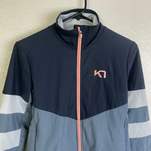 Kari Traa Jacket Womens XS Blue Full Zip Midlayer Marin Outdoors Wool Blend *