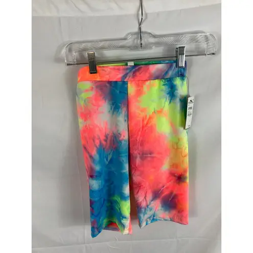 BP NWT . Classic Bike Shorts In Neon Multi Tie Dye XXS