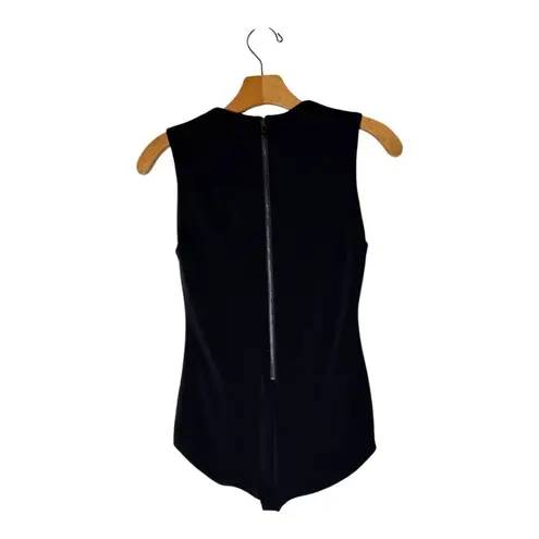 Alice + Olivia Bodysuit Women Small Black V Neck Back Zip Marley Air Whimsigoth