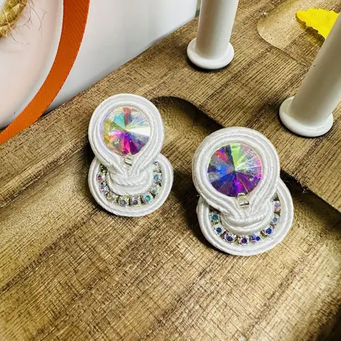 Handmade Earrings Soutache handcrafted Unique Stud Closure