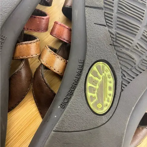 Earth Origins Women's 10 Braided Leather Star Brown Thong Sandals Boho