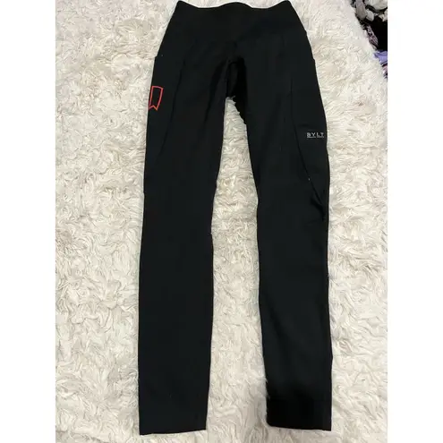 BYLT Women's Leggings Size XS Black Pink Essential Performance EUC