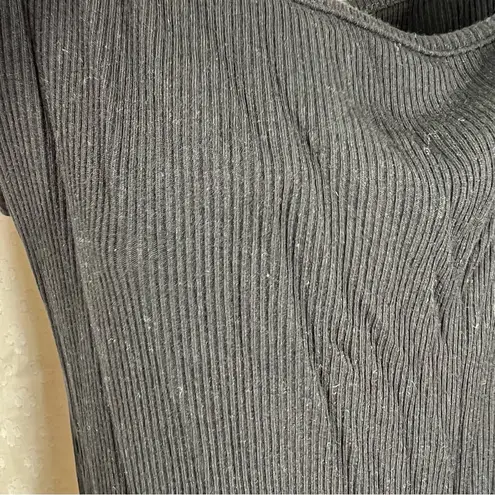 SKIMS Black Ribbed Bodycon Mini Cami Dress