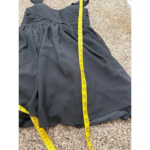 Azazie Black Angie Dress Sz A4 Aline Corset Chiffon Dress Formal Bridesmaid