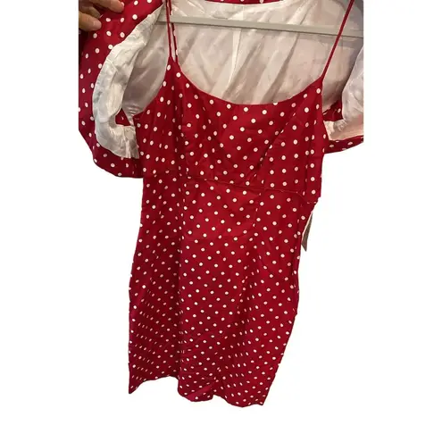 Geary Roark Vintage Polka Dot Red/White Pencil Dress & Jacket Set Size 10 NEW