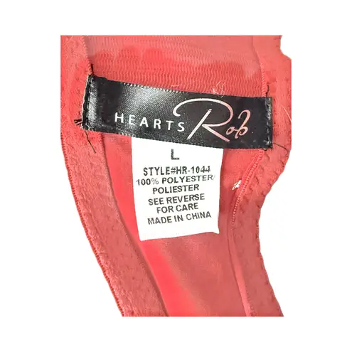 Rhinestone Burlesque Dance Rave Bustier Bra. Y2K. Hand Sewn. Red. Size Large Red