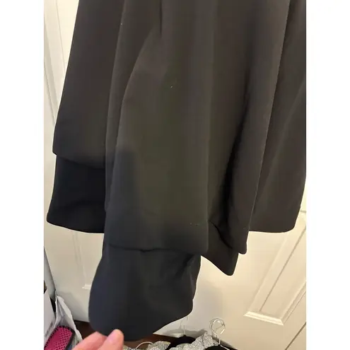 Roz & Ali Black Sleeveless Dress With Red Rose Embroidery At Waistline