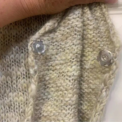 Vintage American Jeans Knitted Beige Fringe Oversized Large Vest. 2725 White