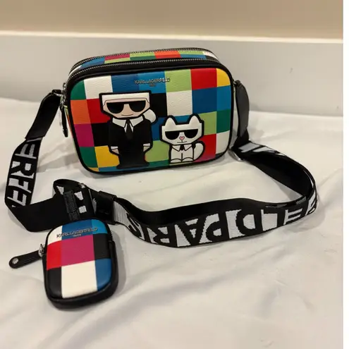 Karl Lagerfeld Paris Multicolor Crossbody Bag with Cardholder NWOT