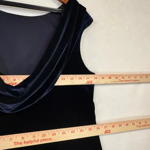 VTG JR. Nites 12P Maxi Dress Velvet Dreamy Blue Sequin Formal Prom Wedding 90s Size 12