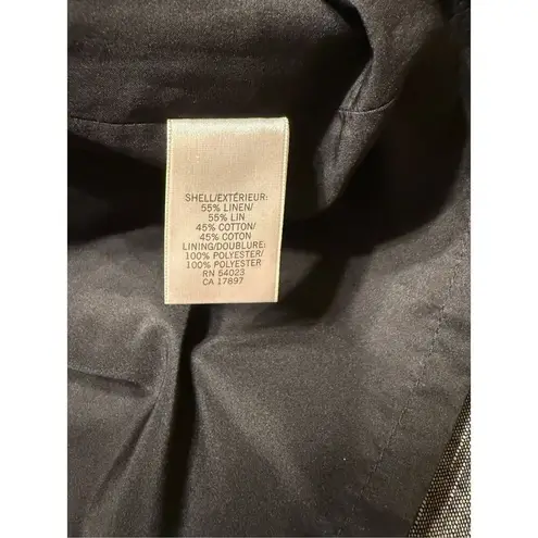 Banana Republic  Women's Gray Skirt Size 14 Linen Blend Fully Lined With Slit