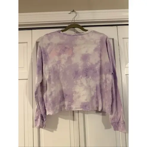 J.crew purple tie dye crewneck long sleeve top M Size M