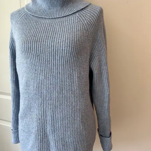 st. john's bay Vintage 90s St. John’s bay blue turtle neck cowl neck long sweater