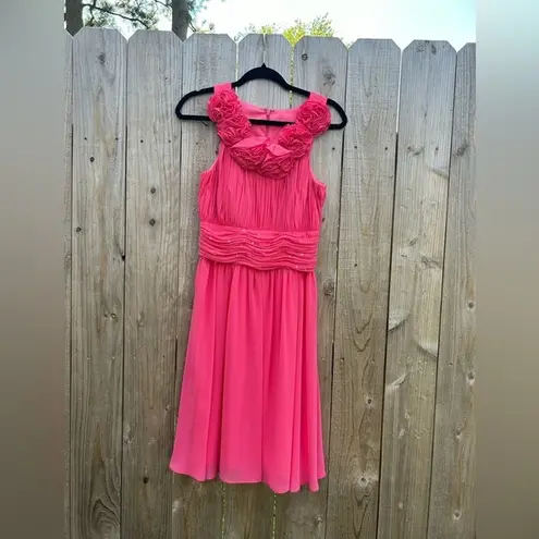 JS Boutique Barbie pink formal dress ruffle size 4 rhinestone prom dance Pink