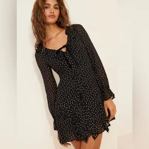 Hill House Bridget Polka Dot Long Sleeve Mini Dress
