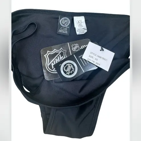 Anaheim Ducks NHL Black Side Tie Bikini Bottom XS NWT