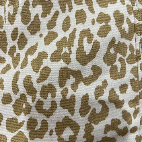 J. Crew Size 27 Jeans 10" High Rise Toothpick Animal Print Safari Leopard NEW