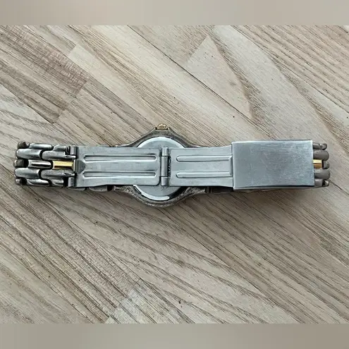 Sag Harbor Ladies Watch Two Tone Bracelet Stainless Dial Gold Tone Hands Markers