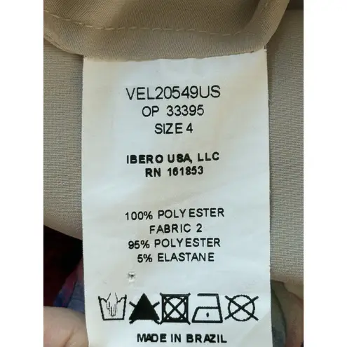 NWT $695 PatBO Violet Maxi Dress Women 4 Red Floral Chiffon Wedding Formal Event