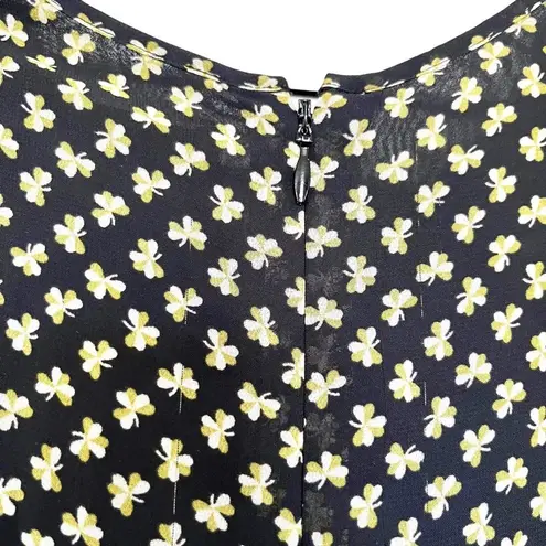 Orla Kiely RARE chiffon clover shamrock ditsy print midi dress size 6