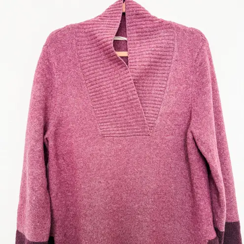 Soft Surroundings Womens Sweater Size M Pink Seastar Colorblock Cozy Oversized