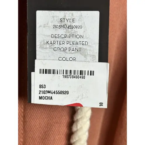 Veronica Beard NWT Karter Paperbag Linen Blend Casual Crop Pants Size 10