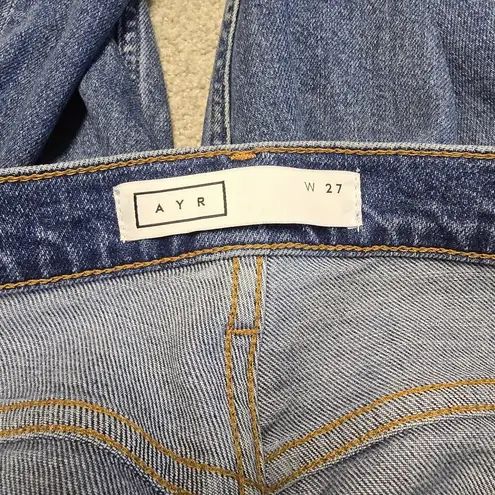 AYR Yes Yes Yes High Rise Cropped Jean in Distressed Blue Denim Size 27 Waist