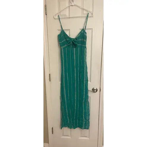 VIX Maxi Dress, Latge, Tulum Yola Tricia, Green, A60 Green Size L