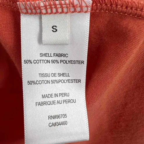 Rebecca Taylor Orange Puffed Sleeves Crew Neck Soft Knit T-Shirt Top Small