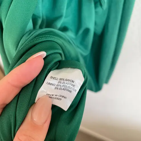 Privacy Please Revolve Green Wrap Mini Dress