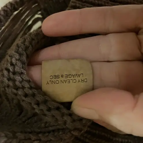 NSF Brown Distressed Knit Sweater