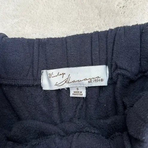 Vintage Havana  Black Burnout Soft Shorts Elastic Drawstring Size Small