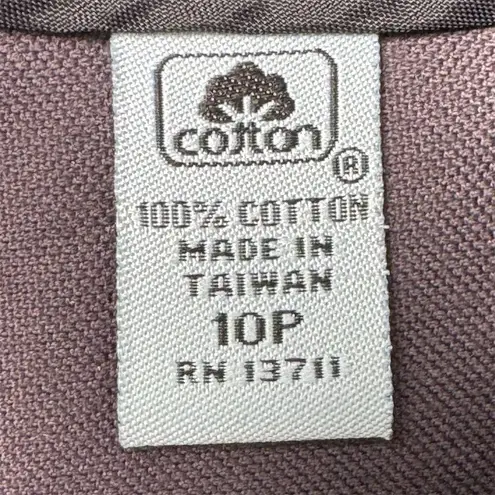 Valerie Stevens Women's Velvet Plaid Straight-Leg Pants Size 10 Petites