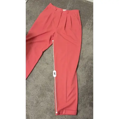 Liz Baker VTG Women’s Cuffed High Waist Trouser Pink/Melon 10T