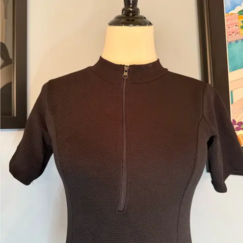 NWT Women's Short Sleeve One Piece Black Swimsuit Sz L Size L