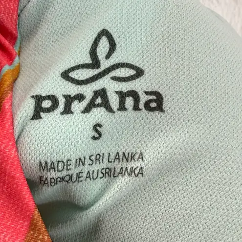 prAna Women's Striped Tank Top Swim Top Ruched Adjustable Straps Size S