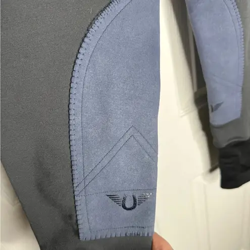 TUFFRIDERS NWT Unifleece Front Zip Breeches‎ Charcoal Size 32 Ladies Equestrian Gray