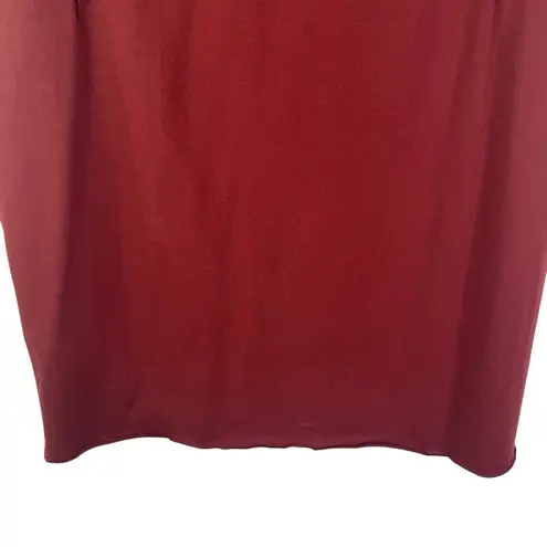 THE UPSIDE Logo Frill Muscle Tee Shirt Tank Maroon Ruffle Arrow Sleeveless 12 Red