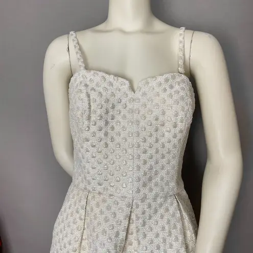 Moulinette Soeurs Anthropologie Marli Dress Cream Jacquard Optional Straps Sz 10