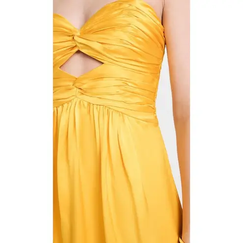 Cinq à Sept Beck Silk Cutout Mini Dress Dandelion Womens Size 8