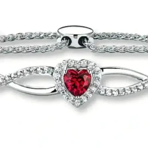 Kay Jewelers Bolo Bracelet Lab-Created Ruby Sterling Silver
