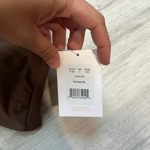 ANDIE NWT Swim Espresso Brown Bandeau
Bikini Scala Top Strapless Small V Notch