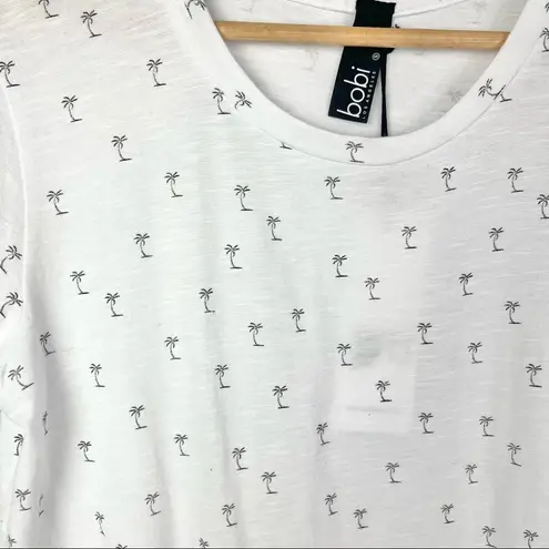 Bobi NEW White & Black Palm Tree Lightweight Short Sleeve T-Shirt S