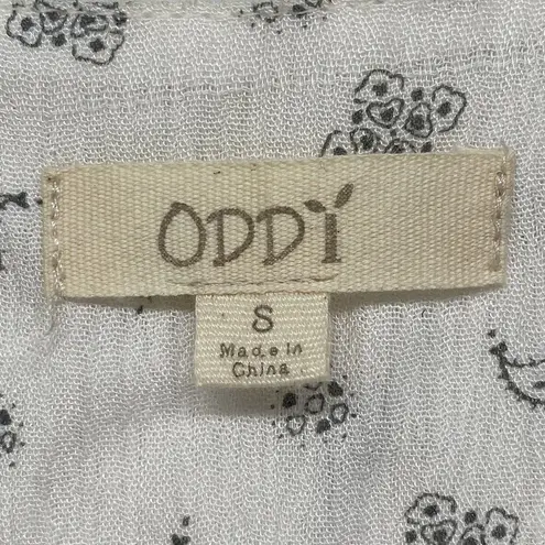 Oddy Dress womens S bohemian empbroidered Prairie core fit & flare White