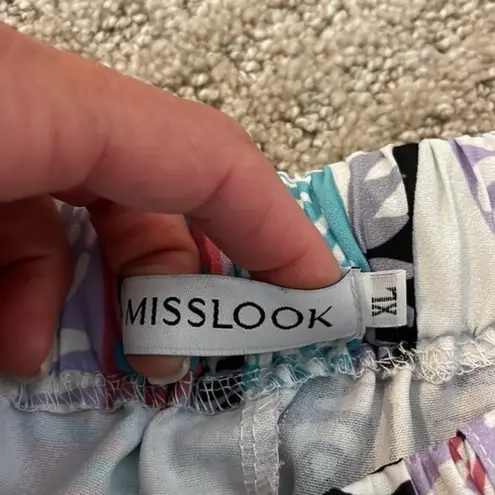 Miss Look Tribal Print Pull On Drawstring Shorts